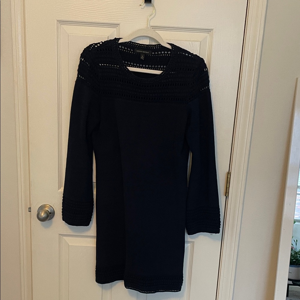 Banana Republic Navy Long Sleeve Dress